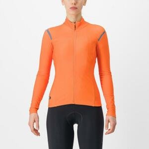 CASTELLI Cyklistický dres s dlouhým rukávem zimní - TUTTO NANO RoS W - oranžová XS