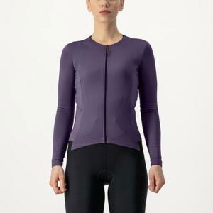 CASTELLI Cyklistický dres s dlouhým rukávem zimní - FLY LS W - fialová XS