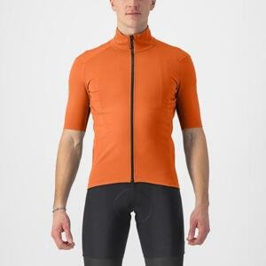 CASTELLI Cyklistický dres s krátkým rukávem - PERFETTO RoS 2 WIND - oranžová XS