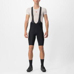 CASTELLI Cyklistické kalhoty krátké s laclem - UNLIMITED THERMAL - černá