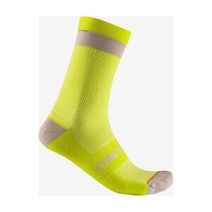 CASTELLI Cyklistické ponožky klasické - ALPHA 18 - žlutá 2XL