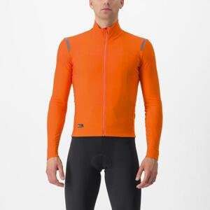 CASTELLI Cyklistický dres s dlouhým rukávem zimní - TUTTO NANO RoS - oranžová