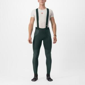 CASTELLI Cyklistické kalhoty dlouhé s laclem - SORPASSO RoS - zelená 2XL