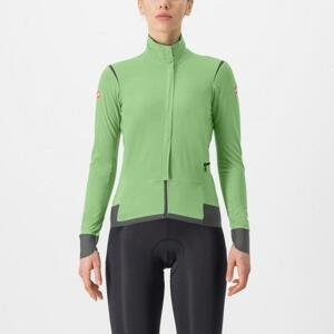 CASTELLI Cyklistická zateplená bunda - ALPHA FLIGHT ROS W - světle zelená XS