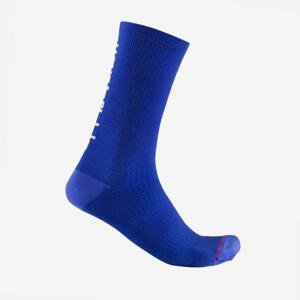 CASTELLI Cyklistické ponožky klasické - BANDITO WOOL 18 - modrá L-XL