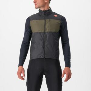 CASTELLI Cyklistická vesta - UNLIMITED PUFFY - antracitová 2XL