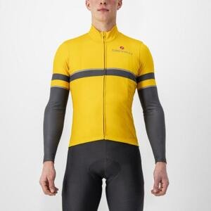 CASTELLI Cyklistický dres s dlouhým rukávem zimní - RETTA - žlutá S