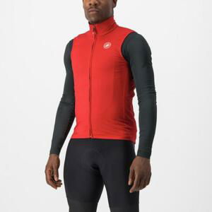 CASTELLI Cyklistická vesta - PRO THERMAL MID - červená M