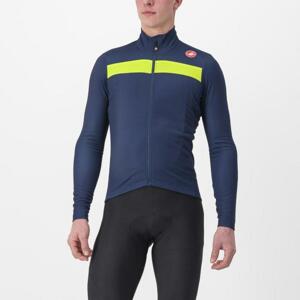 CASTELLI Cyklistický dres s dlouhým rukávem zimní - PURO 3 - modrá S