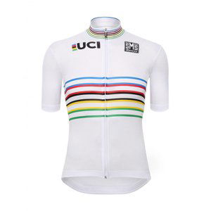 SANTINI Cyklistický dres s krátkým rukávem - UCI WORLD CHAMPION - bílá L