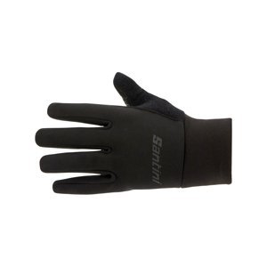 SANTINI Cyklistické rukavice dlouhoprsté - COLORE - černá XS