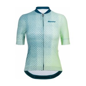 SANTINI Cyklistický dres s krátkým rukávem - PAWS FORMA - světle zelená XL