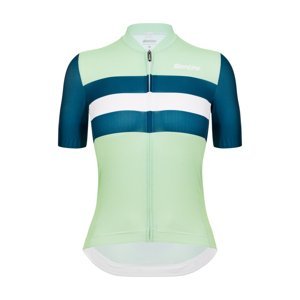 SANTINI Cyklistický dres s krátkým rukávem - ECO SLEEK NEW BENGAL - světle zelená/zelená S