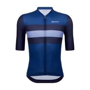 SANTINI Cyklistický dres s krátkým rukávem - ECO SLEEK NEW BENGAL  - modrá S