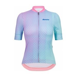 SANTINI Cyklistický dres s krátkým rukávem - PAWS FORMA - fialová/růžová 3XL
