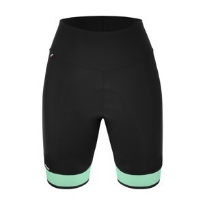 SANTINI Cyklistické kalhoty krátké bez laclu - GIADA PURE - černá/zelená XS