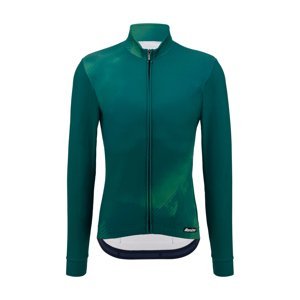 SANTINI Cyklistický dres s dlouhým rukávem zimní - PURE DYE - zelená 3XL