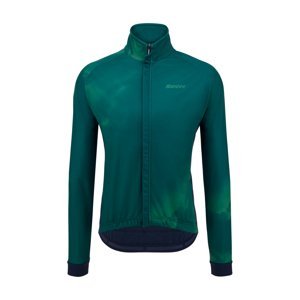SANTINI Cyklistická zateplená bunda - PURE DYE - zelená S