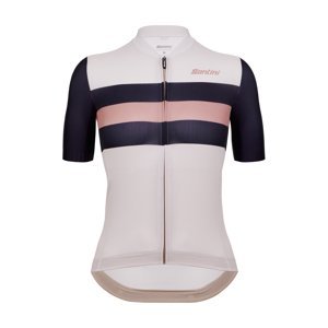 SANTINI Cyklistický dres s krátkým rukávem - ECO SLEEK NEW BENGAL - bílá/černá 2XS
