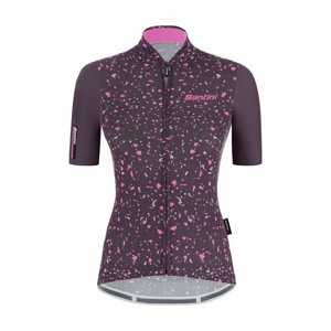 SANTINI Cyklistický dres s krátkým rukávem - DELTA PIETRA  - fialová L