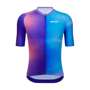 SANTINI Cyklistický dres s krátkým rukávem - OMBRA - modrá L