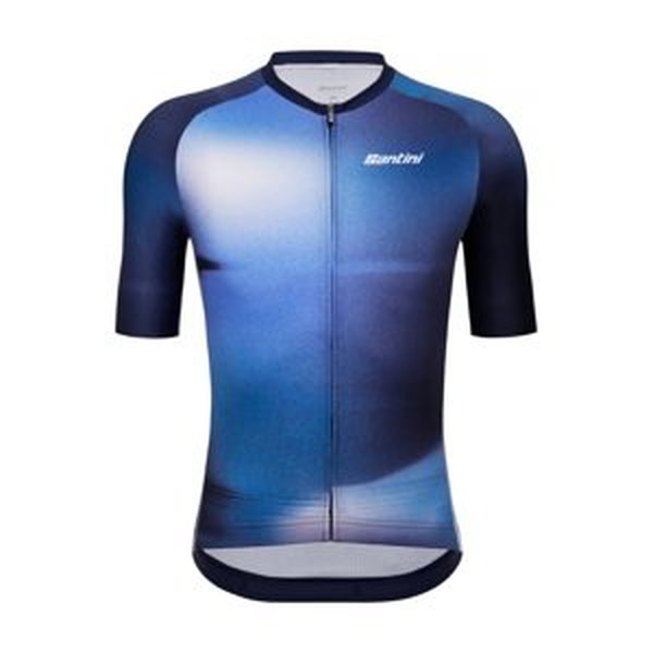 SANTINI Cyklistický dres s krátkým rukávem - OMBRA - modrá 3XL