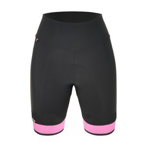 SANTINI Cyklistické kalhoty krátké bez laclu - GIADA PURE - černá/růžová 2XS