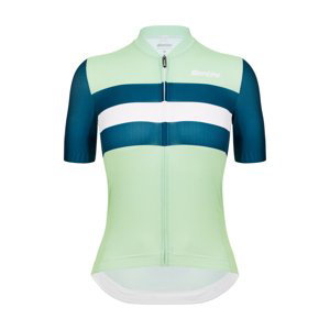 SANTINI Cyklistický dres s krátkým rukávem - ECO SLEEK NEW BENGAL - světle zelená/zelená XL