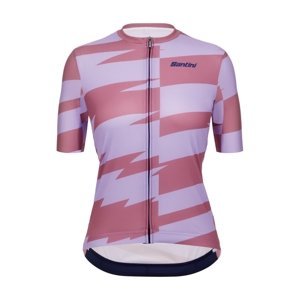 SANTINI Cyklistický dres s krátkým rukávem - FURIA SMART - fialová/růžová 3XL