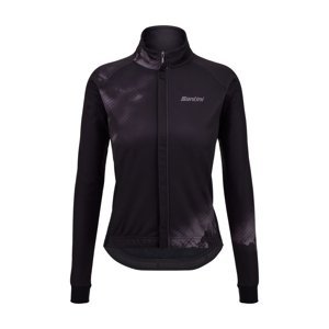 SANTINI Cyklistická zateplená bunda - PURE DYE - černá XL
