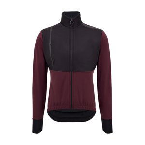 SANTINI Cyklistická zateplená bunda - VEGA ABSOLUTE - bordó/černá 3XL