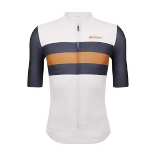 SANTINI Cyklistický dres s krátkým rukávem - ECO SLEEK NEW BENGAL  - bílá/šedá 4XL