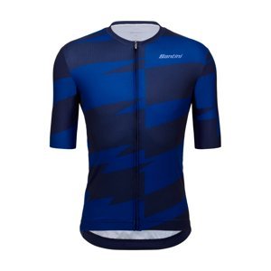 SANTINI Cyklistický dres s krátkým rukávem - FURIA SMART - modrá XL