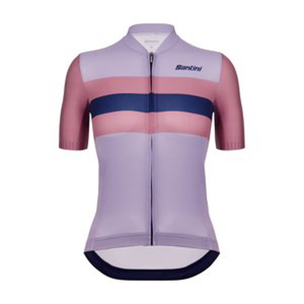 SANTINI Cyklistický dres s krátkým rukávem - ECO SLEEK NEW BENGAL - fialová L