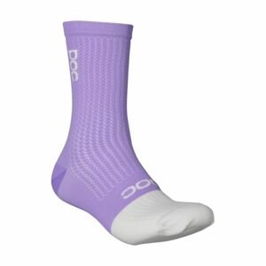 POC Cyklistické ponožky klasické - FLAIR  - fialová/bílá S