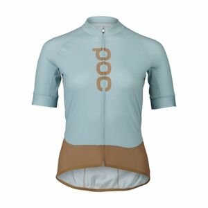 POC Cyklistický dres s krátkým rukávem - ESSENTIAL ROAD  - modrá/hnědá XS