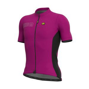 ALÉ Cyklistický dres s krátkým rukávem - COLOR BLOCK - fialová M