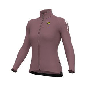 ALÉ Cyklistický dres s dlouhým rukávem zimní - WARM RACE R-EV1 - bordó 4XL