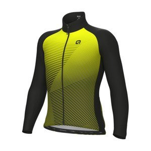ALÉ Cyklistický dres s dlouhým rukávem zimní - MODULAR PRAGMA - žlutá/černá 3XL