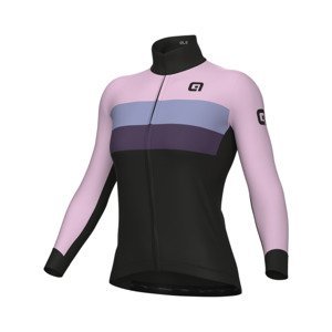 ALÉ Cyklistický dres s dlouhým rukávem zimní - CHAOS OFF ROAD - GRAVEL - fialová/černá S