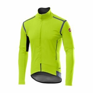 CASTELLI Cyklistická zateplená bunda - PERFETTO ROS CONVERT - žlutá L