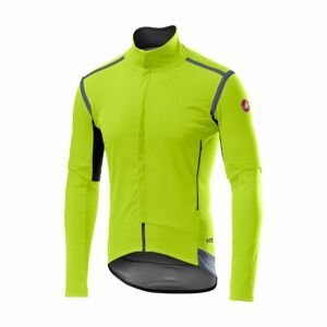 CASTELLI Cyklistická zateplená bunda - PERFETTO ROS CONVERT - žlutá XL