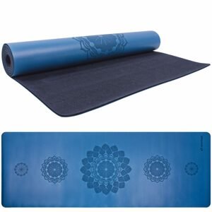 Gumová jóga podložka Sportago Indira 183x66 cm - tmavě modrá - 5 mm