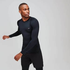 MP pánské podvlékací tréninkové triko s dlouhým rukávem – Černé - XXL