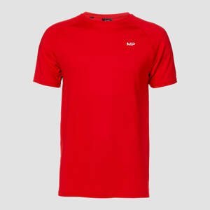 MP pánské tréninkové tričko s krátkým rukávem Essential – Červené - XS