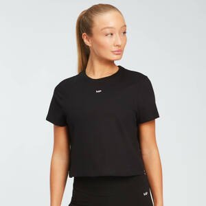 MP dámské zkrácené tričko s krátkým rukávem Essentials – Černé - XL