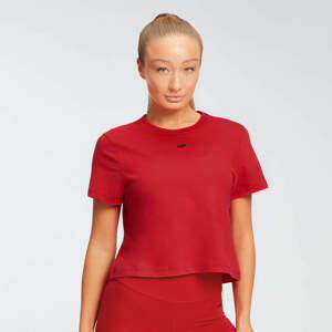 MP dámské zkrácené tričko s krátkým rukávem Essentials – Červené - XS