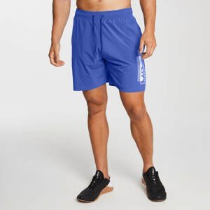 Pánské tréninkové šortky s potiskem – Kobaltové - M