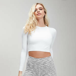 MP Dámský Crop Top s dlouhým rukávem - Bílý - XXL