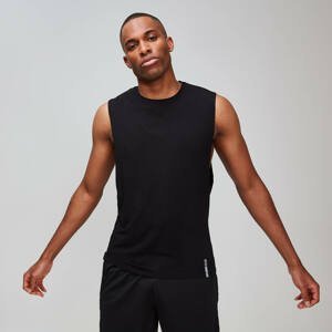 MP pánské klasické tričko bez rukávů se spadlými průramky Luxe – Černé - XXS
